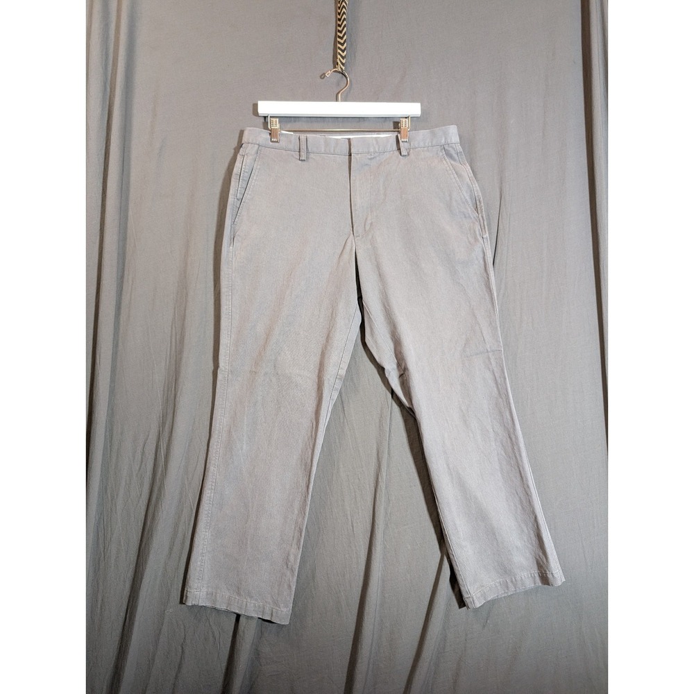Dockers 36x30 Gray Stretch Classic Fit Flat Front